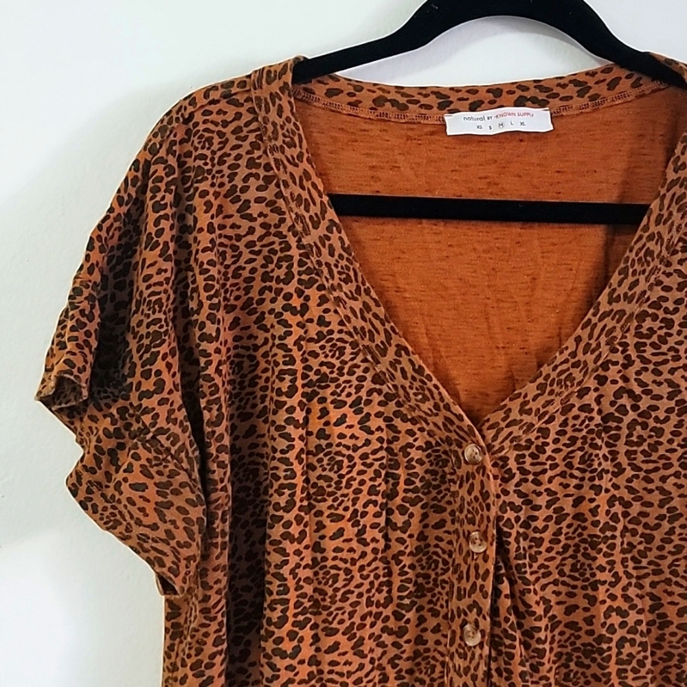 Natural by Known Supply Naomi Dress, Leopard Print, M
